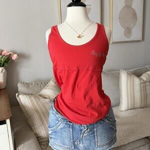 Red Rhinestone Logo Tank (Singly Girl – Deadstock)